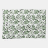 Linge De Cuisine Croquis brut Chili Poivrons verts (Horizontal)