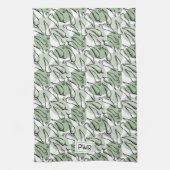 Linge De Cuisine Croquis brut Chili Poivrons verts (Vertical)