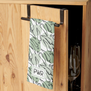 Linge De Cuisine Croquis brut Chili Poivrons verts