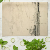 Linge De Cuisine Croquis des moulins à vent (Plié)