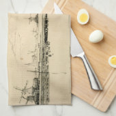 Linge De Cuisine Croquis des moulins à vent (Quart Plié)