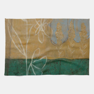 Linge De Cuisine Croquis floral avec le fleur sauvage et les