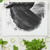 Linge De Cuisine Croquis noir blanc (Plié)