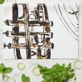 Linge De Cuisine Croquis simple 2 de trompette (Plié)