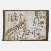 Linge De Cuisine Crossbow Arme géante de Léonard de Vinci (Horizontal)