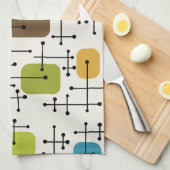 Linge De Cuisine Crosshairs d'art de l'ère Eames dans les années 19 (Quart Plié)