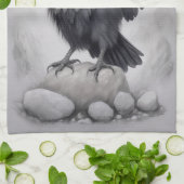 Linge De Cuisine Crows Rock ! Poster Corbeau (Plié)