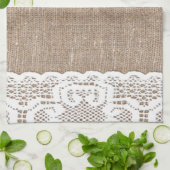 Linge De Cuisine Cru, dentelle, toile de jute, grunge, victorian, (Plié)