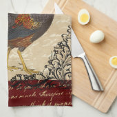 Linge De Cuisine Cru rouge de coq (Quart Plié)