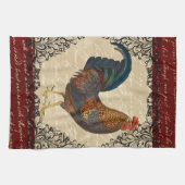 Linge De Cuisine Cru rouge de coq (Horizontal)