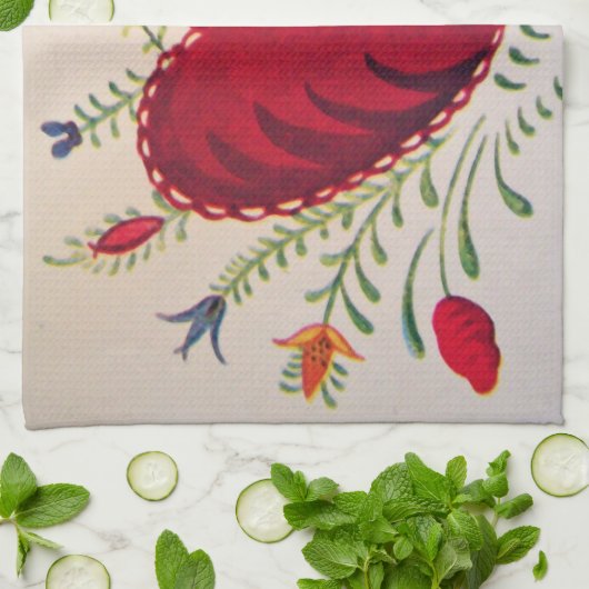 Linge De Cuisine Cru : Saint-Valentin - (Plié)