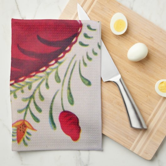 Linge De Cuisine Cru : Saint-Valentin - (Quart Plié)