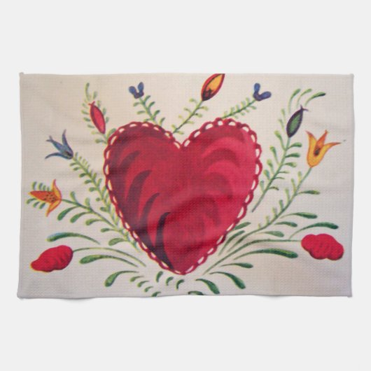 Linge De Cuisine Cru : Saint-Valentin - (Horizontal)