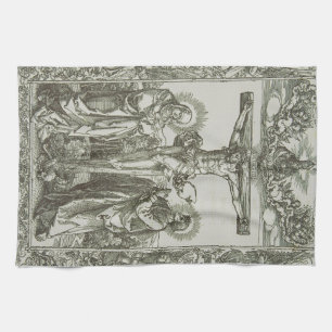Linge De Cuisine Crucifixion médiévale de Jésus-Christ