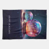Linge De Cuisine Crystal Snowballs Holiday Kitchen Towel (Horizontal)