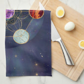 Linge De Cuisine Cube de Metatron Chakras Géométrie sacrée (Quart Plié)