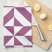Linge De Cuisine Cube Déco géométrique violet chaud (Quart Plié)