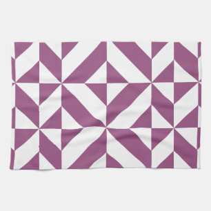 Linge De Cuisine Cube Déco géométrique violet chaud