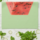 Linge De Cuisine Cube d'origine frais de pastèque rouge sucrée (Plié)