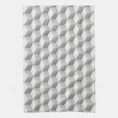 Linge De Cuisine Cubes d'apparence 3D gris blanc (Vertical)