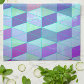 Linge De Cuisine Cubes en triangles Motif géométrique (Plié)
