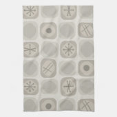 Linge De Cuisine Cubes Soft Mod Art des années 1950 Taupe (Vertical)