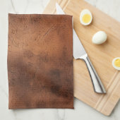 Linge De Cuisine Cuir Brown Faux (Quart Plié)