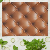 Linge De Cuisine Cuir Brown Faux (look cuir) (Plié)