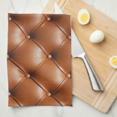 Linge De Cuisine Cuir Brown Faux (look cuir) (Quart Plié)