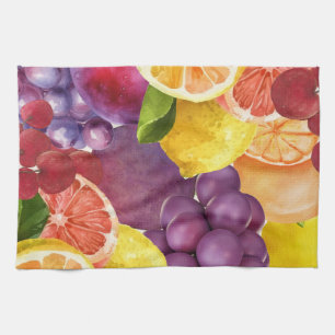 Linge De Cuisine Cuisine à fruits italienne Imprimer   Citrus aquar