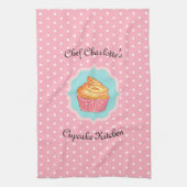 Linge De Cuisine Cuisine à gâteau rose Poka Dot Personnalisée (Vertical)