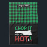 Linge De Cuisine Cuisine amusante Chop It Like It's Hot Red et Gree<br><div class="desc">Drôle et serviette de cuisine cool pour rendre la cuisine plus amusante. Cadeau personnalisé pour la famille et les amis qui aiment la cuisine, la cuisson et essayer une nouvelle recette dans la cuisine. Customisez le libellé qui convient à votre occasion. Vous pouvez utiliser l'outil de conception pour modifier davantage...</div>