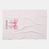 Linge De Cuisine Cuisine Aquarelle Rose Bow Coquette Baking (Horizontal)