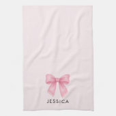 Linge De Cuisine Cuisine Aquarelle Rose Bow Coquette Baking (Vertical)