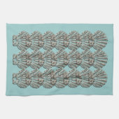 Linge De Cuisine Cuisine brune de plage d'Aqua (Horizontal)