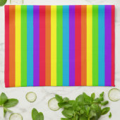 Linge De Cuisine Cuisine d'arc-en-ciel/serviette de main rayées (Plié)