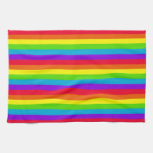 Cuisine d'arc-en-ciel/serviette de main rayées