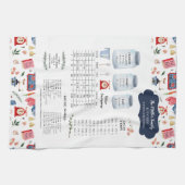 Linge De Cuisine Cuisine de campagne rustique Monogramme de convers (Horizontal)