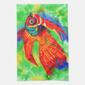 Linge De Cuisine Cuisine de conception de poissons/serviette de (Vertical)