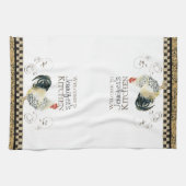 Linge De Cuisine Cuisine de coq noir & tan Check Balayage (Horizontal)