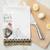 Linge De Cuisine Cuisine de coq noir & tan Check Balayage (Quart Plié)