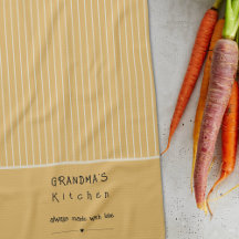 Cuisine de grand-mère rayure vintage personnalisab