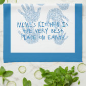 Linge De Cuisine Cuisine de Mimi Bleu Grand-mère cadeau (Plié)