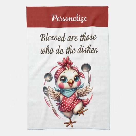 Linge De Cuisine Cuisine de poulet mignonne Citation de cuisine amu (Vertical)