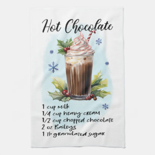 Linge De Cuisine Cuisine de recette de chocolat chaud essentielle