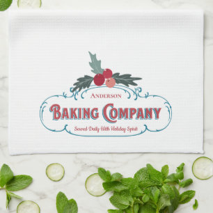 Linge De Cuisine Cuisine de vacances personnalisée Monogramme de fa