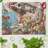 Linge De Cuisine Cuisine de vacances Setter anglais : Festive Chris (Plié)