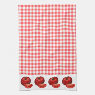 Linge De Cuisine Cuisine En vichy rouge et tomates