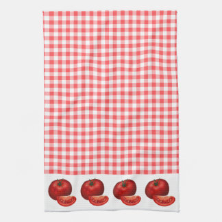 Linge De Cuisine Cuisine En vichy rouge et tomates