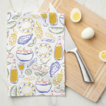 Linge De Cuisine Cuisine italienne tirée à la main<br><div class="desc">Serviette de cuisine avec un motif italien dessiné à la main</div>